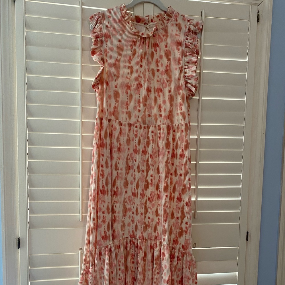Karlie high low maxi ikat peach pattern, so soft Large